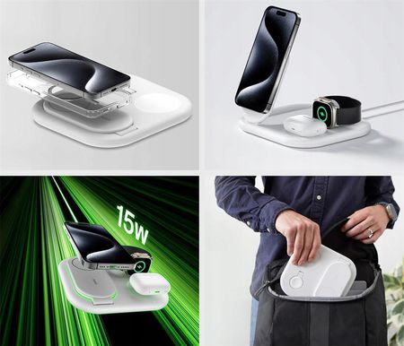 Belkin Indukcyjna Boost Charge Qi2 15W 3W1 Biały - zdjęcie 2