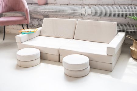 Sofa modułowa wielofunkcyjna dla dziecka samochodzik klocki piankowe wrzos - zdjęcie 2
