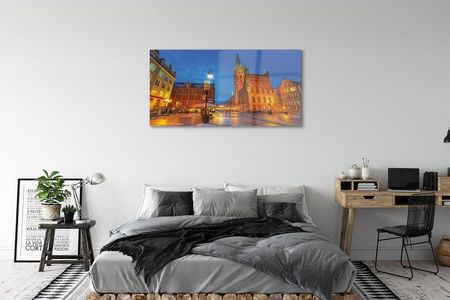 Tulup.Pl Obraz akrylowy Gdańsk Stare miasto noc kościół 125x50 cm 4 zawieszki (OAH60703163) - zdjęcie 2