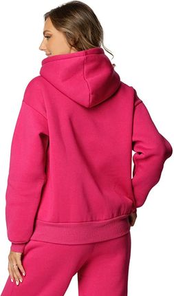 Bluza DK-K-B9 FUKSJA BAWEŁNA GRUBA (kolor fuksja, rozmiar L) - zdjęcie 2
