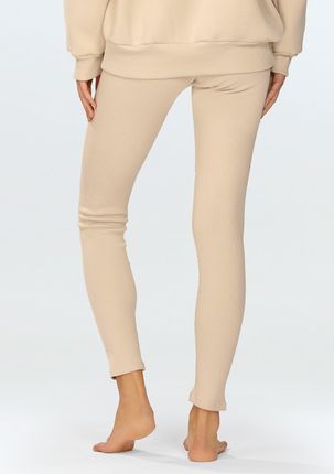 Legginsy Bayo BEŻ BAWEŁNA PRĄŻKI (kolor beżowy, rozmiar XL) - zdjęcie 2