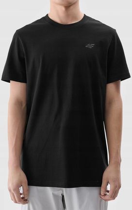 Męski t-shirt basic 4F 4FWMM00TTSHM2256 czarny - zdjęcie 2