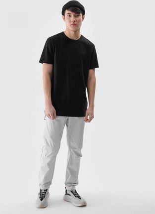 Męski t-shirt basic 4F 4FWMM00TTSHM2256 czarny - zdjęcie 5