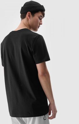 Męski t-shirt basic 4F 4FWMM00TTSHM2256 czarny - zdjęcie 3