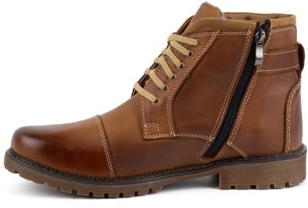 Buty Zimowe Męskie Trzewiki sznurowane 136GT brązowe - zdjęcie 3