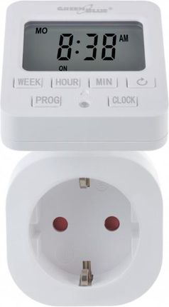 Włącznik czasowy - timer cyfrowy GreenBlue, max. obciążenie 16A, IP20, GB605 F - zdjęcie 4