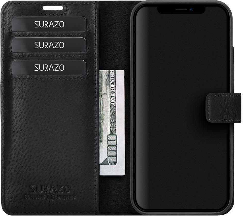 Etui Na Telefon Surazo Ze Sk Ry Naturalnej Rfid Wallet Case Nubuk