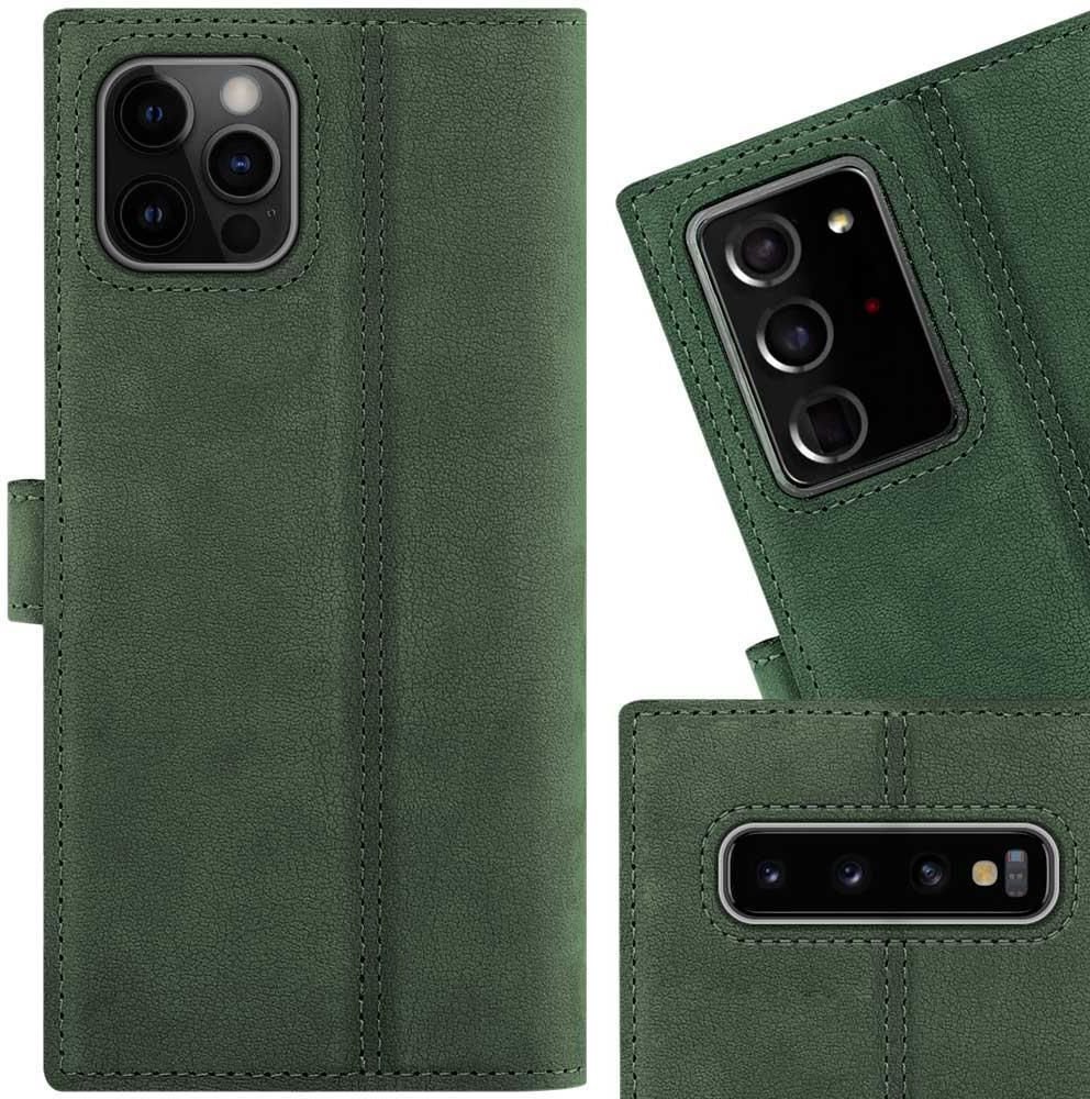 Etui Na Telefon Surazo Ze Sk Ry Naturalnej Wallet Case Nubuk Ciemny