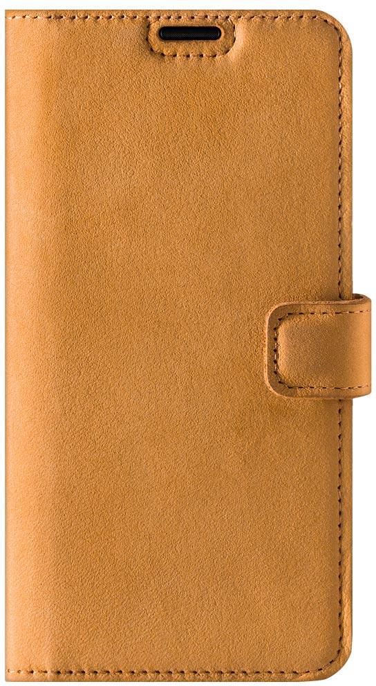 Etui na telefon Surazo ze skóry naturalnej Premium RFID Nubuk Camel