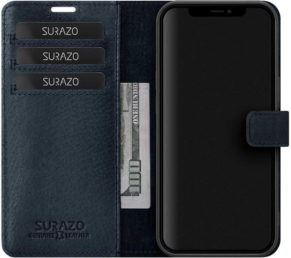 Etui Na Telefon Surazo Ze Sk Ry Naturalnej Rfid Wallet Case Nubuk