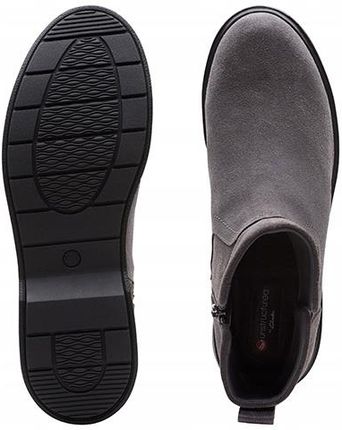 Botki Clarks Un Elda Lo szare skórzane 39,5 - zdjęcie 2