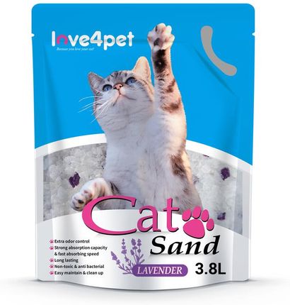 Cat Sand Żwirek Silikonowy Dla Kota Lavender 4X3,8L - zdjęcie 2