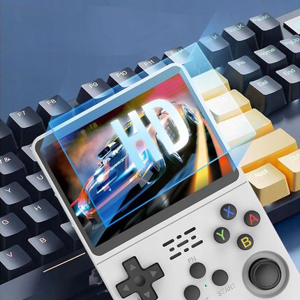 R36S Handheld, 3.5-inch IPS Screen, Linux System, 32G+128G - White - zdjęcie 6
