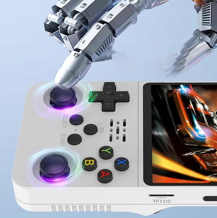 R36S Handheld, 3.5-inch IPS Screen, Linux System, 32G+128G - White - zdjęcie 4