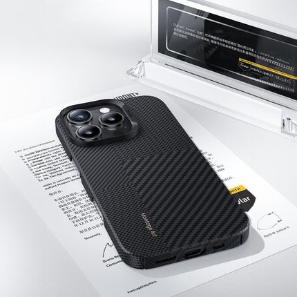 Benks Etui Montage Magnetic Armor Air Kevlar Pc Frame 600D Do Iphone 16 Plus Czarny - zdjęcie 2