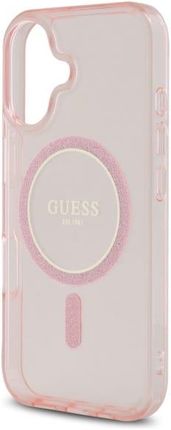 Guess Guhmp16Shfgerep Iphone 16 6 1 Różowy Pink Hardcase Iml Glitter Circle Magsafe - zdjęcie 3