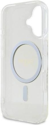 Guess Guhmp16Mhfgeret Iphone 16 Plus 6 7 Quot Transparent Hardcase Iml Glitter Circle Magsafe - zdjęcie 3