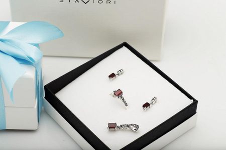 Staviori Srebrny pierścionek PDM5940 - Agat - zdjęcie 2