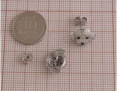 Kolczyki srebrne dziecięce Piesek pieski k3715 2,5g. - zdjęcie 2