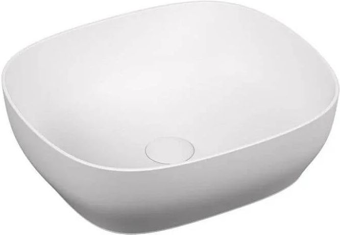 Zdjęcie Produkt Z Outletu: Vitra 5994B401 0016 Outline Umywalka Kwadratowa 47 Cm Biały Mat Z Korkiem Ceramicznym - Nekla