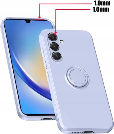 Krainagsm Do Samsung Galaxy A34 5G Silicone Ring Case - zdjęcie 2