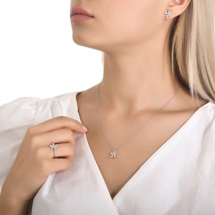 Złoty naszyjnik NBD6093 - Diament - zdjęcie 2