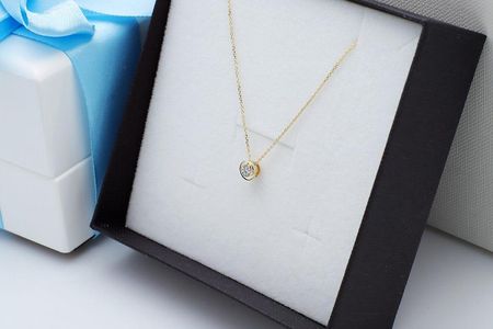Złoty wisiorek WZD5722 - Diament - zdjęcie 2