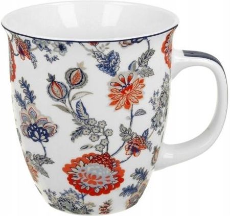 Duo Kubek Sahat White Porcelana New Bone China Kwiaty 650Ml - zdjęcie 3