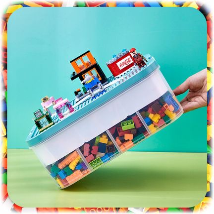 Pojemnik Na Klocki Lego 3-Piętrowy Warstwowy Organizer Z Przegródkami 18L - zdjęcie 6