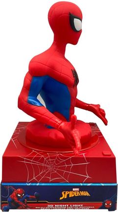 Lampka Nocna 3D Spiderman Budzik Zegar Czas Data Kids Spd3621 - zdjęcie 4