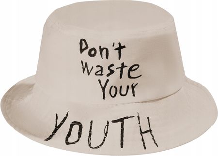 Kapelusz typu bucket hat z napisem damska czapka panama - zdjęcie 2