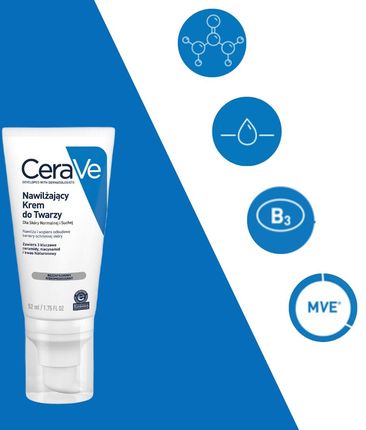 CeraVe Zestaw Nawilżający Krem do Twarzy 52ml, Żel Myjący 236 ml - zdjęcie 2