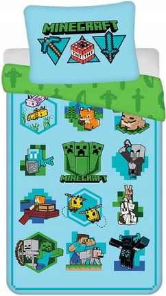 Jerry Fabrics Pościel Dziecięca Minecraft Lets Play Rozmiar 140X200Cm - zdjęcie 6
