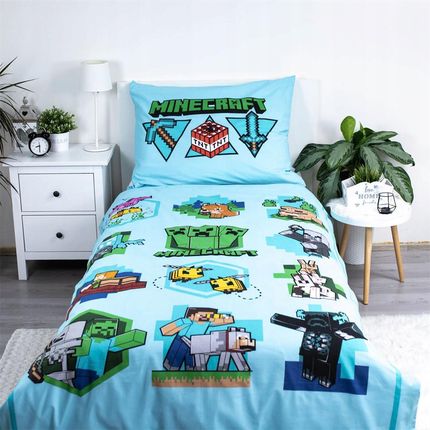 Jerry Fabrics Pościel Dziecięca Minecraft Lets Play Rozmiar 140X200Cm - zdjęcie 3