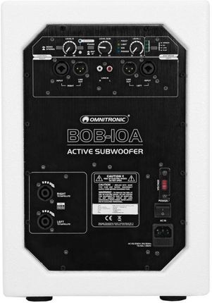 OMNITRONIC BOB-10A - Aktywny Subwoofer (Biały) - zdjęcie 2
