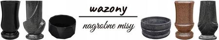Funeralny24 Wazon Nagrobny Na Nagrobek+ Misa Nagrobna Zestaw Wkład Z Kratką - zdjęcie 5