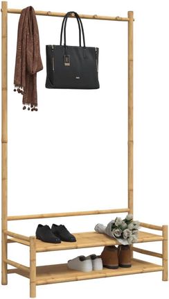 VidaXL Wieszak Na Ubrania Z Półkami 103X40X183Cm Bambusowy (368032) - zdjęcie 3