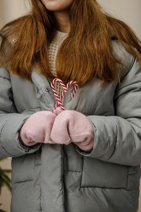 Zimowe Ciepłe Rękawiczki Damskie Modne Z Odpornego Na Mróz Akrylu - zdjęcie 4
