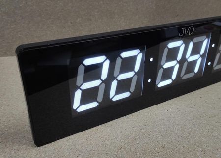 Jvd Zegar Led Biały Dh4813.2 Stoper Timer 49,5Cm Cyfry 7,5Cm - zdjęcie 2