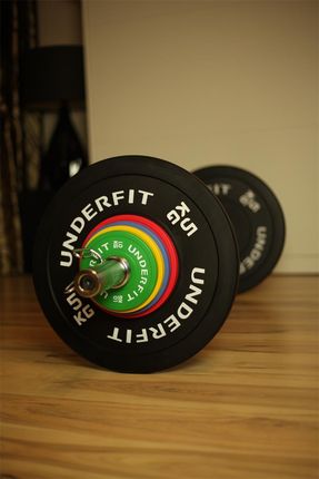 Zestaw hantli regulowanych bumper color UNDERFIT 2 x 20 kg - zdjęcie 2