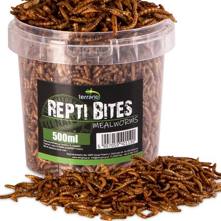 Terrario Repti Bites Mealworms 500ml larwy mącznika suszone - zdjęcie 3