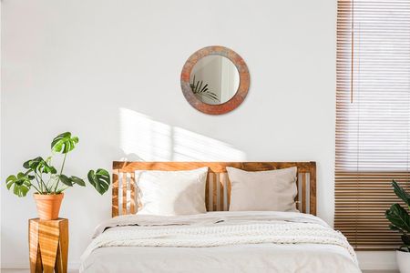 Tulup Rdzawy Metal Lustro Dekoracyjne Okrągłe Fi 50 Cm - zdjęcie 2