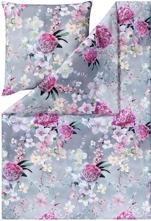 Estella Pościel Flanelowa 4453/820 Romantica : Kolor 820/Silber Wymiary 140/200+70/80 - zdjęcie 3