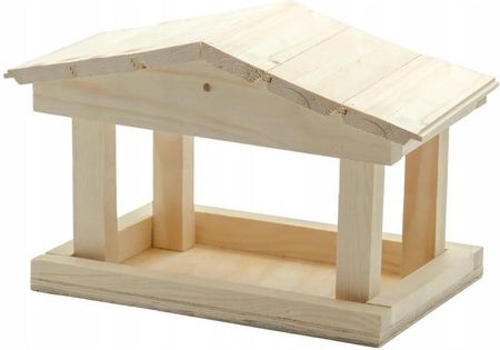 Duży Karmnik Drewniany Budka Na Karma Kule Ziarno Dla Dzikich Ptaków XXL - zdjęcie 3