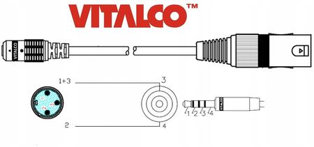 Adapter Mikrofon Xlr Męski Gniazdo Jack 3.5 Trrs - zdjęcie 2