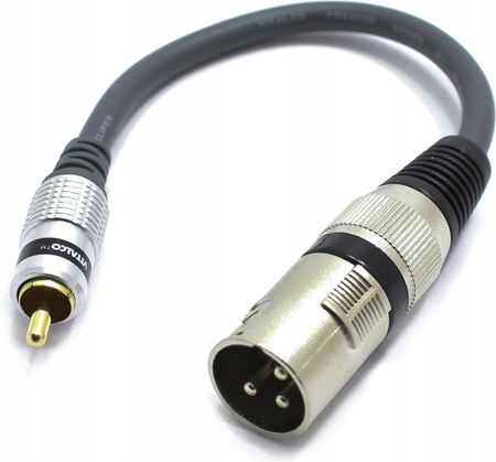 Adapter Wtyk Xlr Męski Wtyk Rca Mikrofon Vitalco - zdjęcie 2