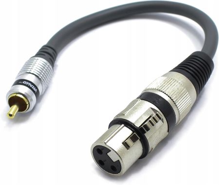 Adapter Gniazdo Xlr Żeńskie Wtyk Rca Mikrofon - zdjęcie 2
