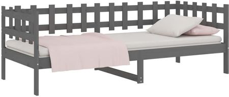 Dkd Home Decor Łóżko Dzienne Szare 90X200 Cm Lite Drewno Sosnowe - zdjęcie 2
