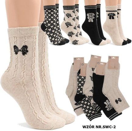 Skarpetki damskie Wełniane TERMICZNE ciepłe skarpety 5PAR ANGORA 39-42 - zdjęcie 3
