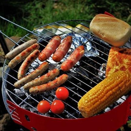 Grill Ogrodowy Turystyczny Przenośny Okrągły Węglowy Klasyczny Kempingowy - zdjęcie 3